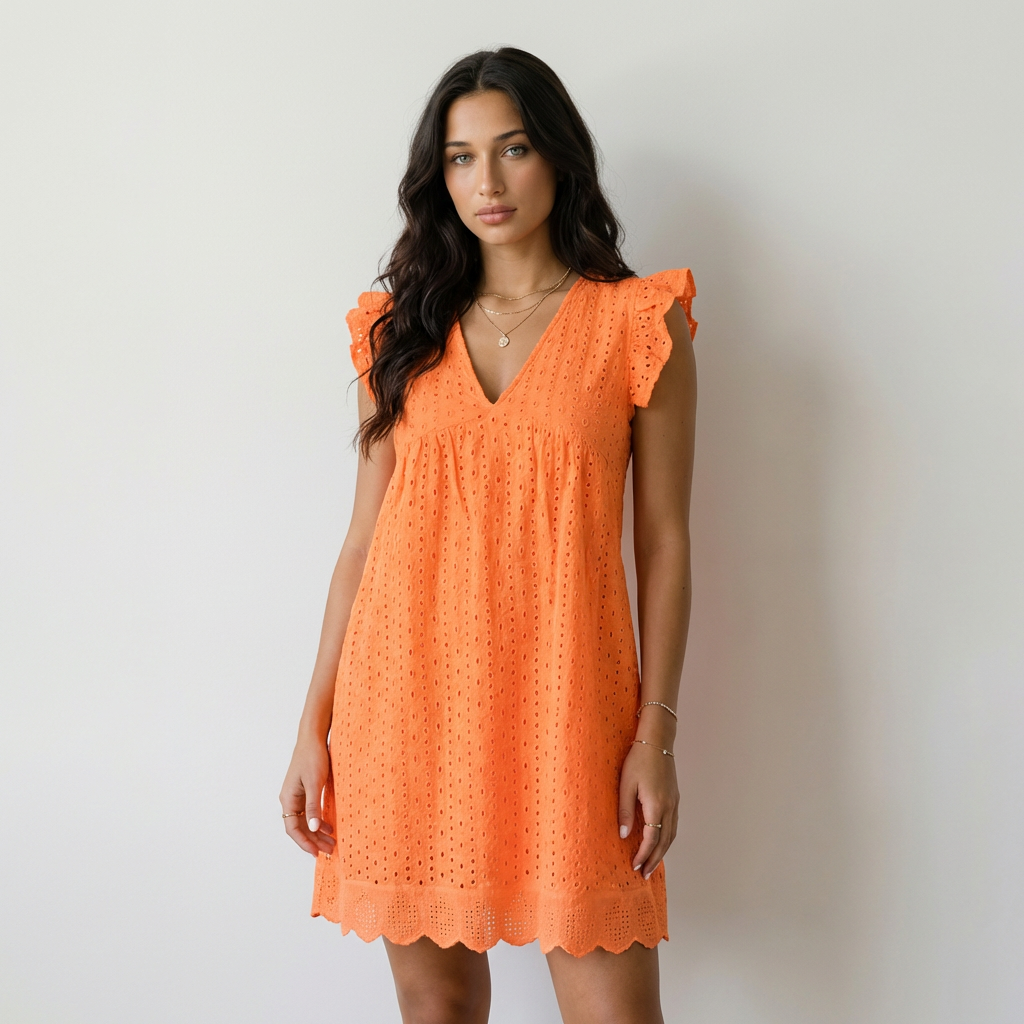 Women's Mini Dress - Orange