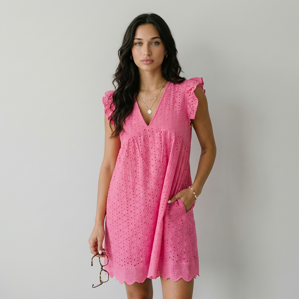 Women's Mini Dress - Pink