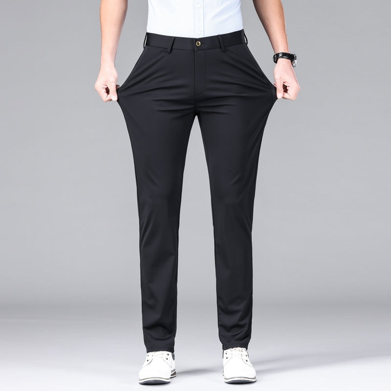 Men's Slim Fit Stretch Chino Pants - Black