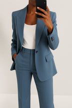 Women's Elegant Skirt Suit Set - Blue
