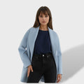 Women's Oversized Wool Coat - Blue