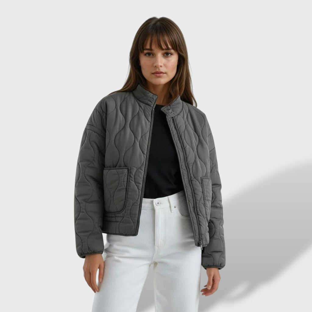 Women's Padded Winter Jacket - Gray