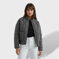 Women's Padded Winter Jacket - Gray
