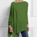 Women's Loose Long Sleeve Blouse - Green