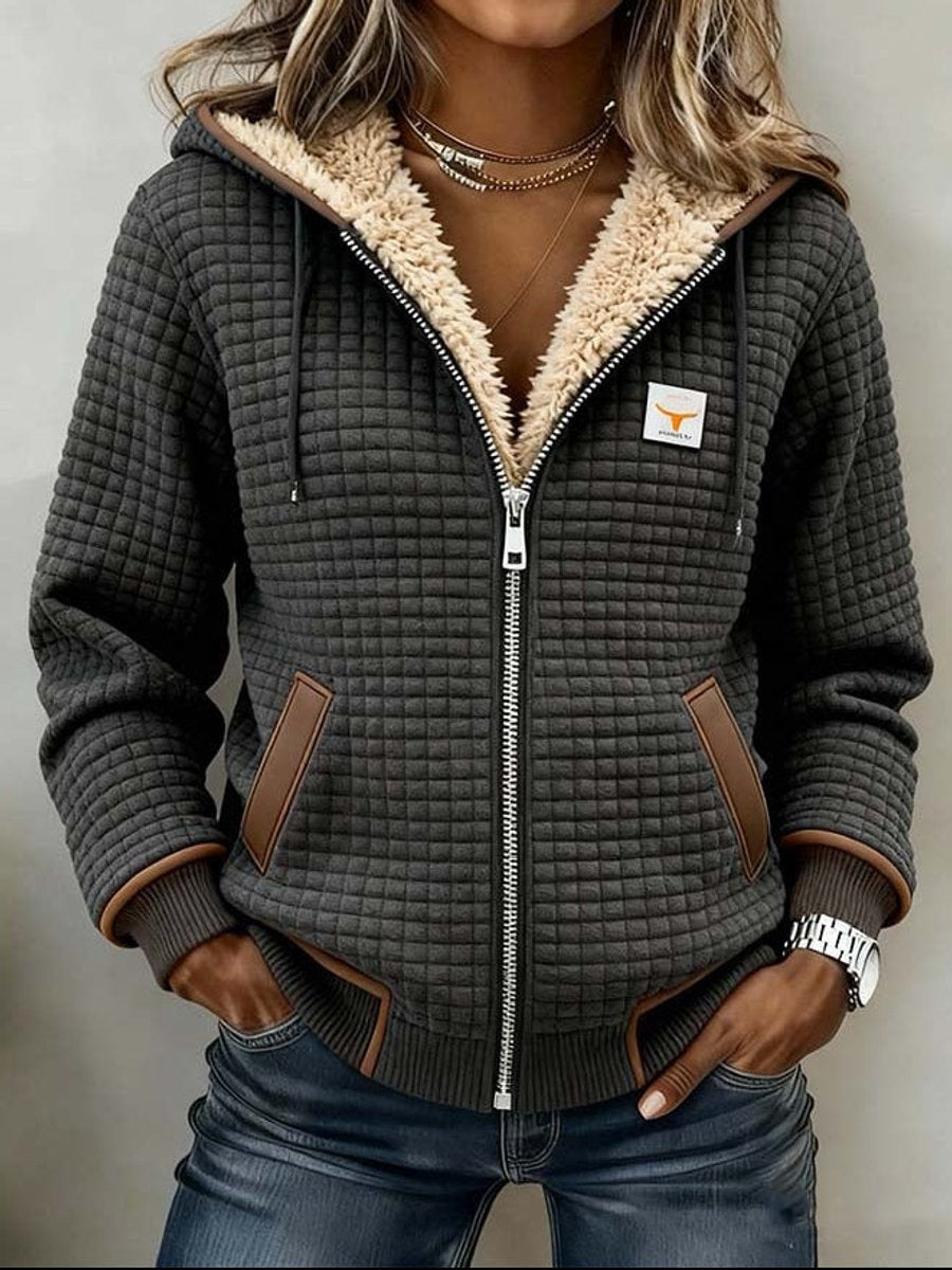 Women's Hooded Sherpa-Lined Padded Jacket