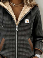 Women's Hooded Sherpa-Lined Padded Jacket